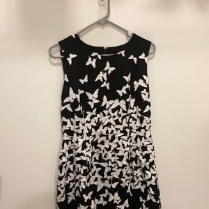 Butterfly black and white dress perfect for prom or formal occasions